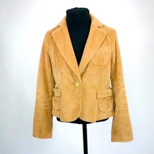 Banana Republic Camel Wide Wale Corduroy Blazer Size 4